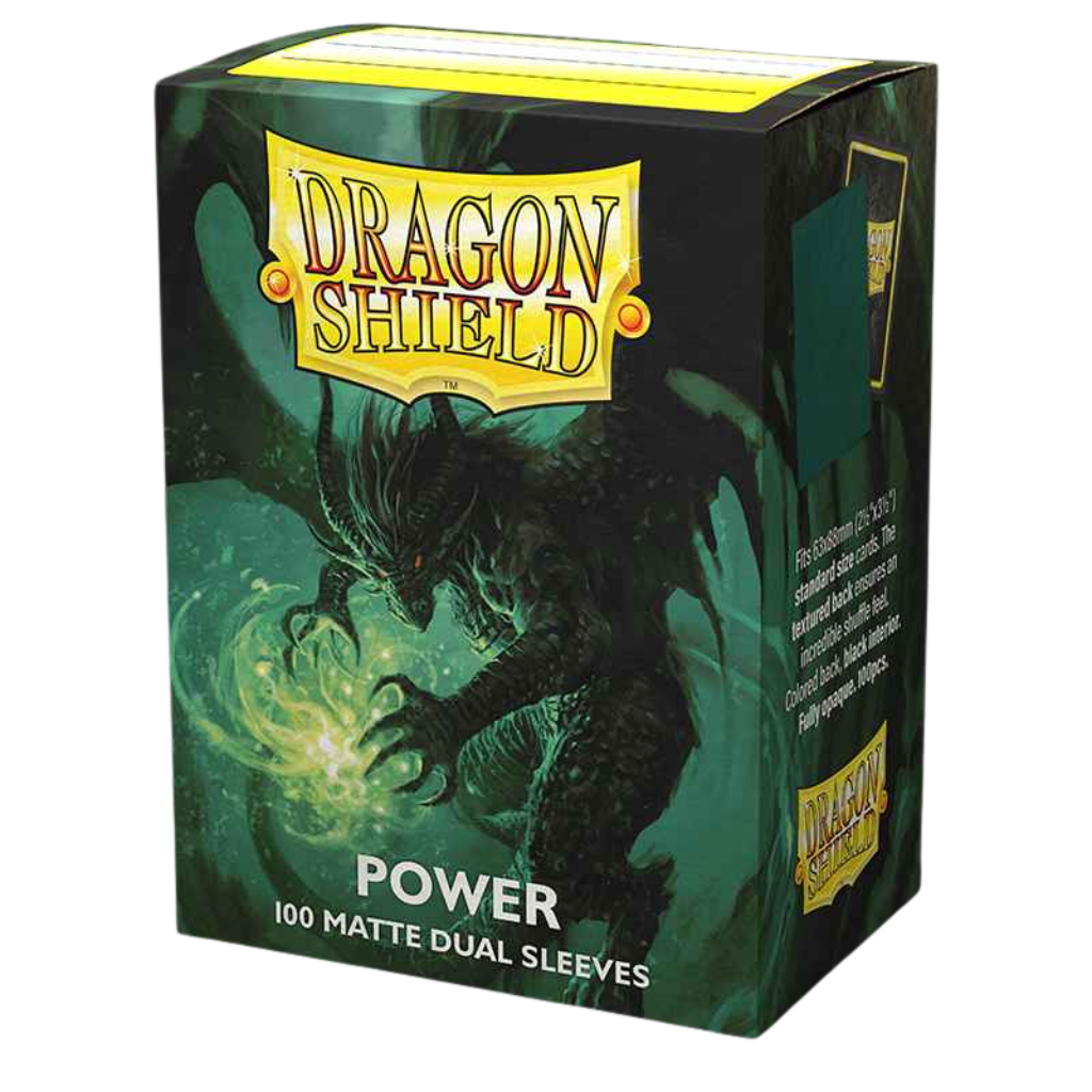 Dragon Shield Dual Matte Standard Sleeves - Power Green (100-Pack)